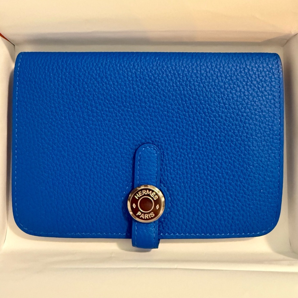 Hermès Blue Dogon Compact Wallet